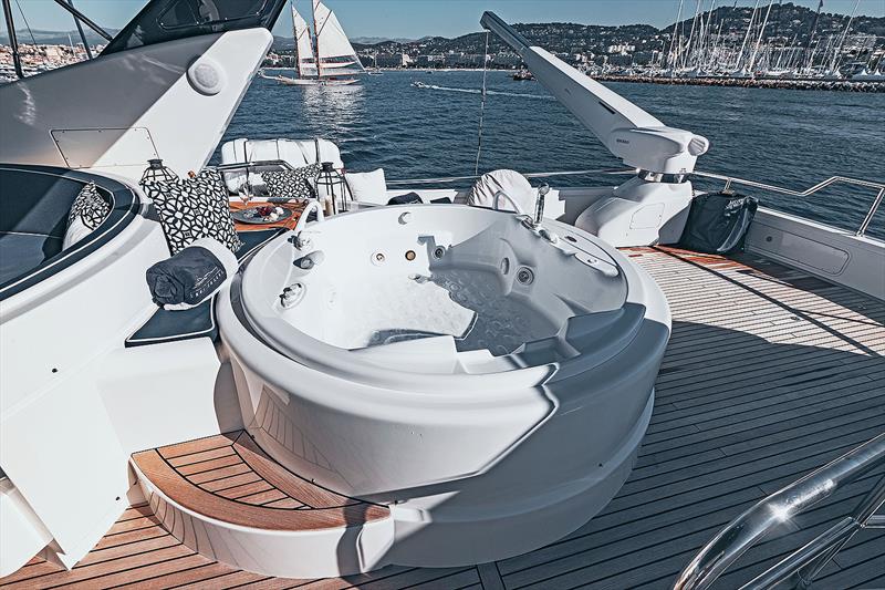 Jacuzzi and Crane Swing on Lady Amanda photo copyright West Nautical taken at  and featuring the Superyacht class