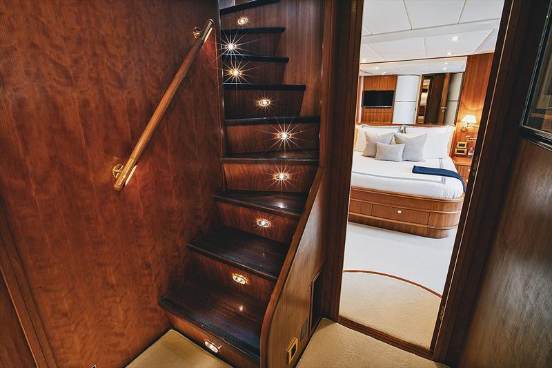 Companionway to the accommodation deck on Lady Amanda photo copyright West Nautical taken at  and featuring the Superyacht class