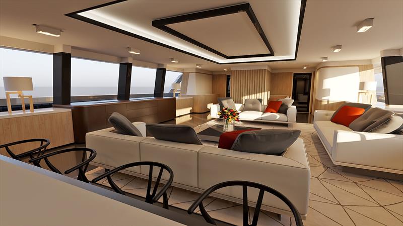 Main Saloon aboard Maverick - photo © Dixon Yacht Design