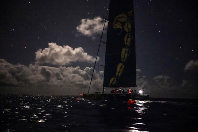Skorpios finishes the RORC Caribbean 600 in the early hours of Wednesday morning in Antigua photo copyright Arthur Daniel / RORC taken at Royal Ocean Racing Club and featuring the Swan class