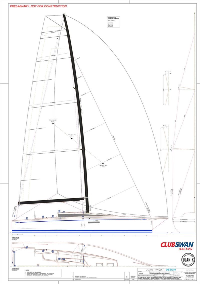 ClubSwan 41 - One Design Sail and Rig Plan photo copyright Nautor's Swan taken at  and featuring the Swan class