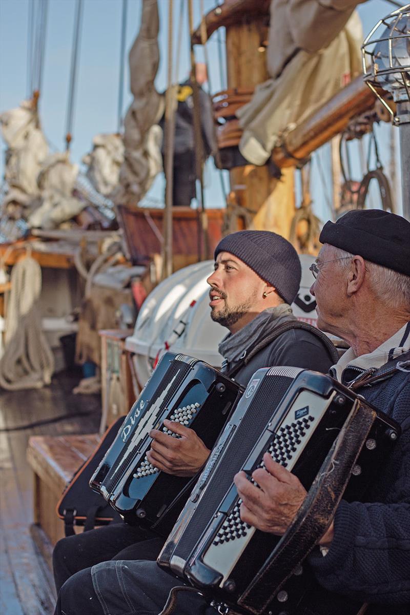 Anders Udengaard Bischoff from a danish pilot cutter Caroline and Janne Magnarsson from Kvartsita were often joined by sailing musicians from other ships - Limfjorden Rundt Regattas photo copyright Edgar Wroblewski taken at  and featuring the Tall Ships class