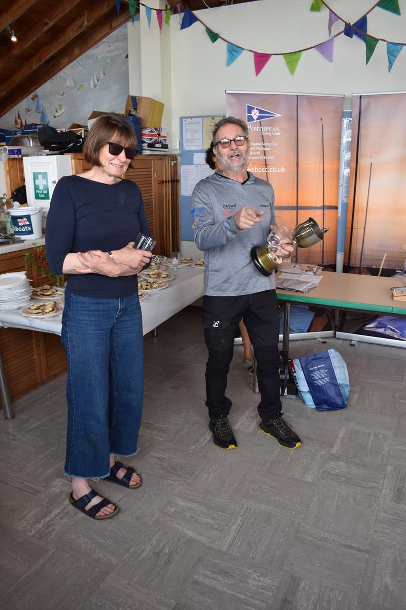 Winners Steve & Sarah Cockerill in the Tasar Nationals at Porthpean photo copyright Ken Fobbester taken at Porthpean Sailing Club and featuring the Tasar class