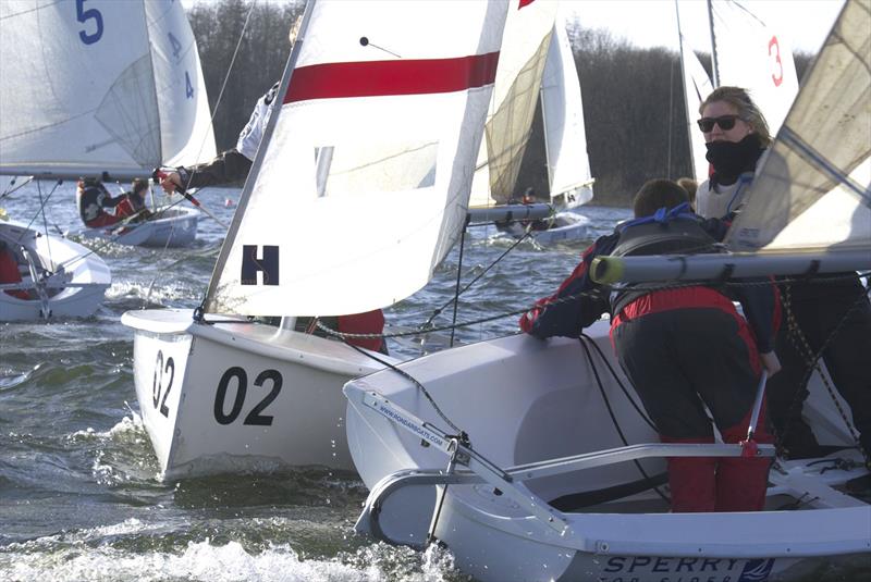 The Exeter Excalibur 2014 photo copyright Cameron Ho taken at Roadford Lake Sailing Club and featuring the Team Racing class