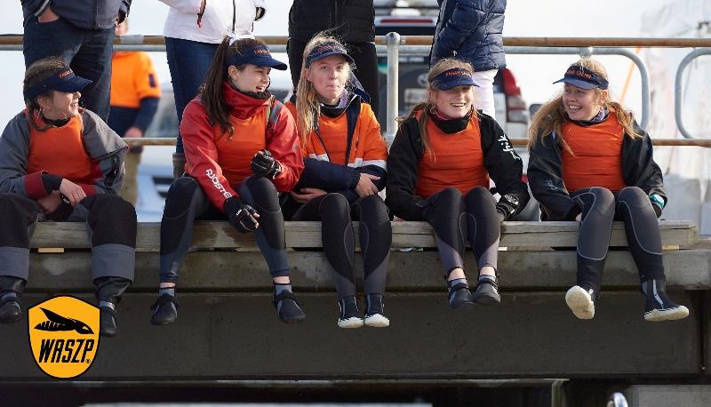 Fahan School sailors enjoying the view of the racing - photo © Jennifer Medd