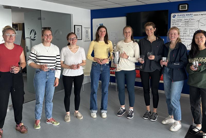 Oxford & Cambridge Sailing Society win the inaugural UK Women's Keelboat Team Racing Championship for the Lochan Cup photo copyright Richard Sawyer / Royal Thames YC taken at Queen Mary Sailing Club and featuring the Team Racing class