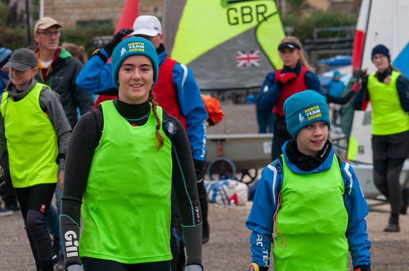 Smiles all round in North Team Racing hats - NEYYSA Team Racing Championship at Ripon photo copyright Dave Wood  taken at Ripon Sailing Club and featuring the Team Racing class