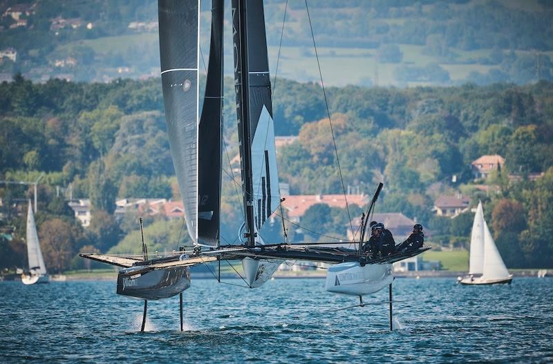 TF35 Realstone Cup for Léman Hope Day 1 photo copyright Loris Von Siebenthal taken at Société Nautique de Genève and featuring the TF35 class