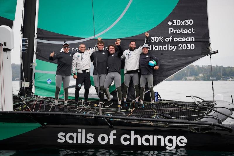 Sails of Change 8 secures the season title during the TF35 Realstone Cup For Léman Hope - photo © Loris Von Siebenthal