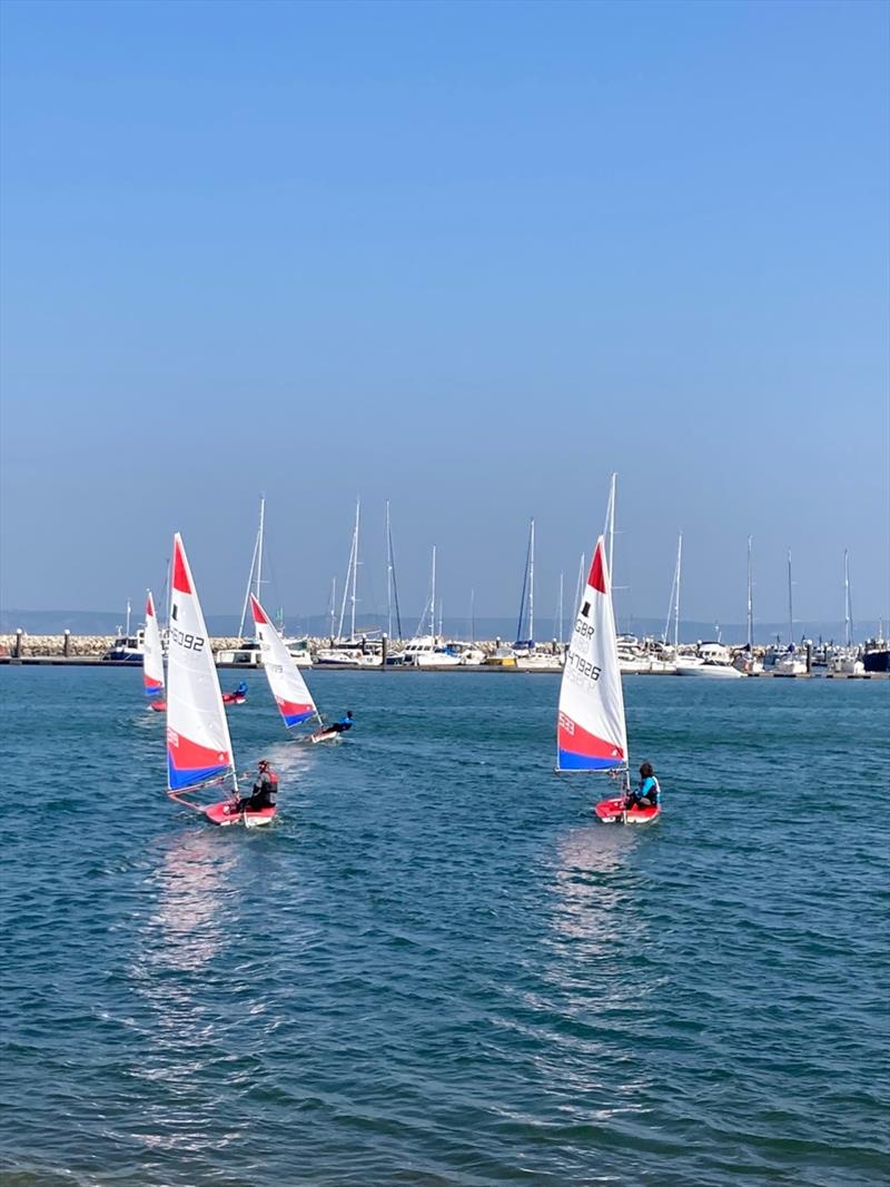 South West Toppers Pre-season Training at Portland photo copyright Sam Norton taken at Andrew Simpson Sailing Centre and featuring the Topper class