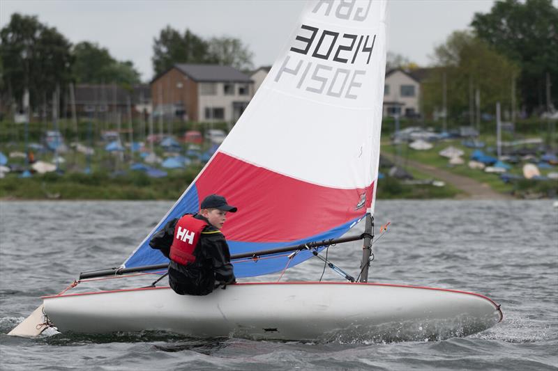 Michael Horton, age 9 was the youngest competitor at the Cambridgeshire Youth League event at Grafham Water SC - photo © Paul Sanwell / OPP