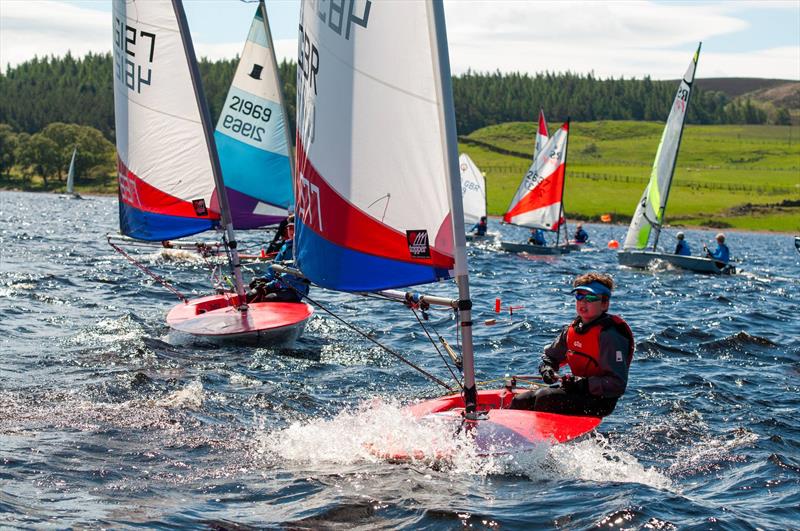 NEYYSA North Junior Championships - Regatta Fleet Racing at DRSC photo copyright Dave Woods taken at Derwent Reservoir Sailing Club and featuring the Topper class