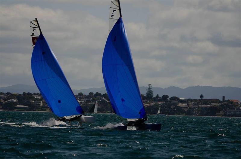 Racing in the NZ Tornado Nationals presented by Candida Stationery - January 2019 photo copyright Int. Tornado Assoc taken at Takapuna Boating Club and featuring the Tornado class