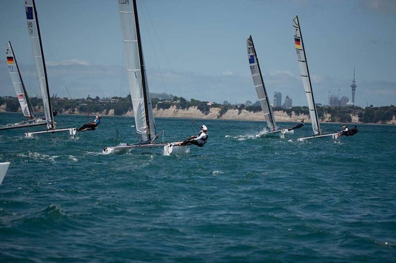 Racing in the NZ Tornado Nationals presented by Candida Stationery - January 2019 photo copyright Int. Tornado Assoc taken at Takapuna Boating Club and featuring the Tornado class