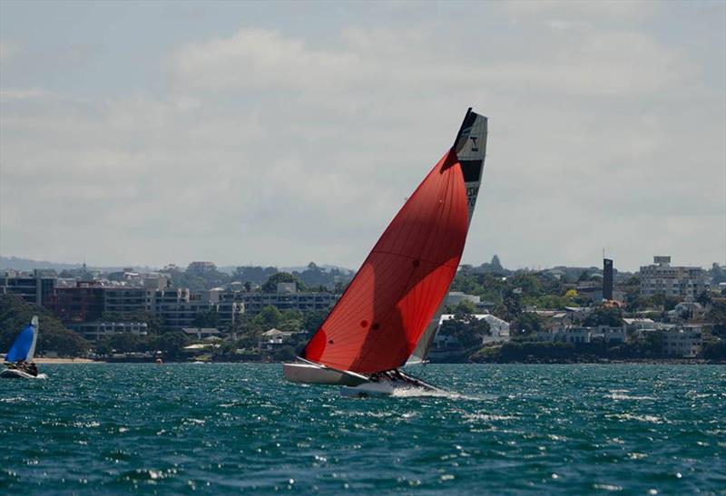 Racing in the NZ Tornado Nationals presented by Candida Stationery - January 2019 photo copyright Int. Tornado Assoc taken at Takapuna Boating Club and featuring the Tornado class