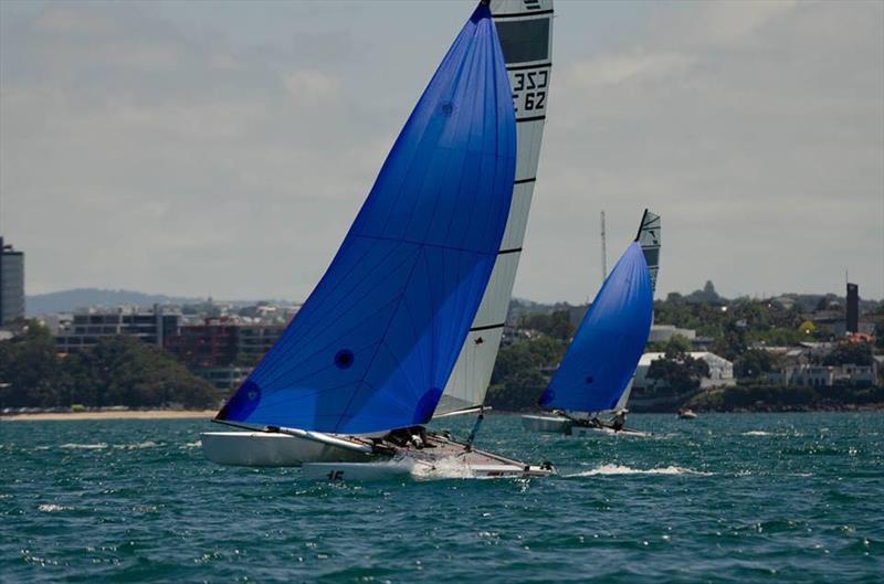 Racing in the NZ Tornado Nationals presented by Candida Stationery - January 2019 photo copyright Int. Tornado Assoc taken at Takapuna Boating Club and featuring the Tornado class