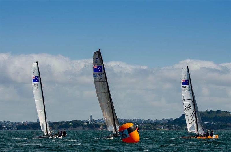 Racing in the NZ Tornado Nationals presented by Candida Stationery - January 2019 photo copyright Int. Tornado Assoc taken at Takapuna Boating Club and featuring the Tornado class