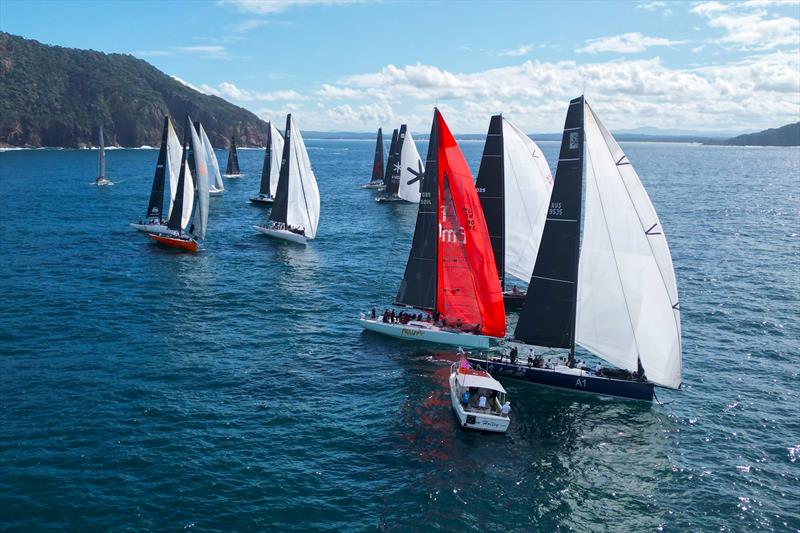 TP52 start at 2024 Sail Port Stephens Act II - Windward/Leeward photo copyright Promocean Media taken at Corlette Point Sailing Club and featuring the TP52 class