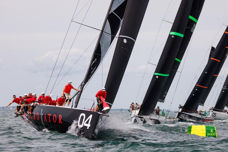 Tony Langley's Gladiator wins the Rolex TP52 World Championship photo copyright Nico Martinez taken at New York Yacht Club and featuring the TP52 class