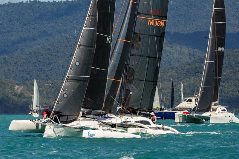 Beatrix leads off the start of Multihull Racing Division 2 - 74 Islands Distillery Airlie Beach Race Week - photo © Andrea Francolini / ABRW