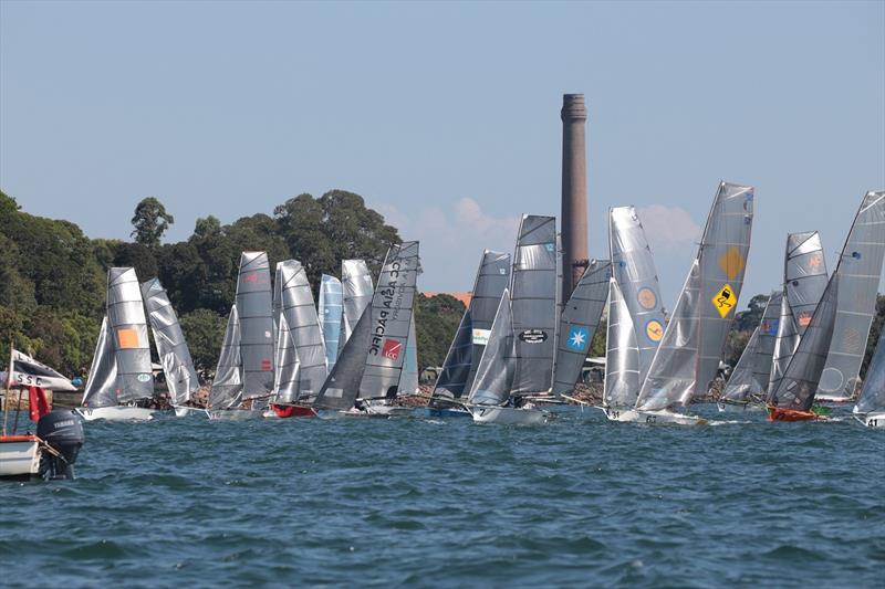 Lining up for a start - 12ft Skiff Australian Championship - photo © David Killoran