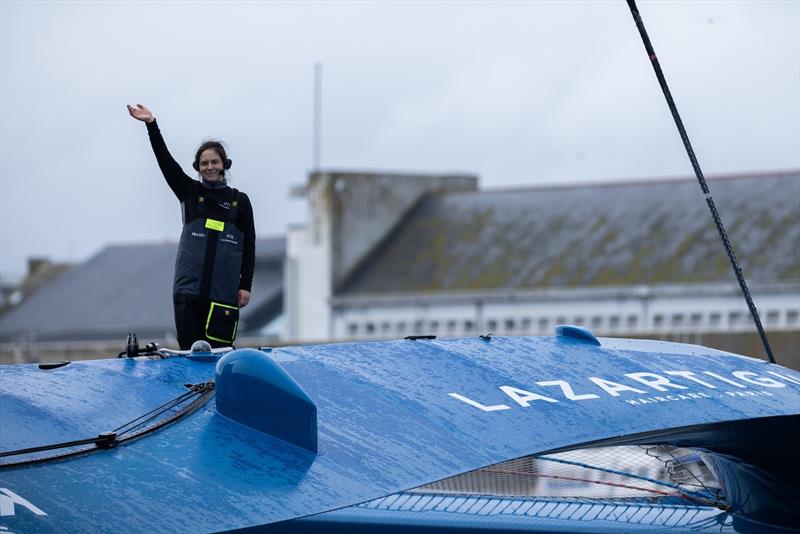 SVR Lazartigue depart for Jules Verne record attempt - November 30, 2024 photo copyright Clement Gerbaud taken at Yacht Club de France and featuring the Ultim class