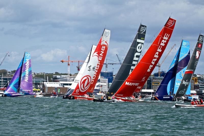Start - Volvo Ocean Race - Auckland - Leg 7 Start - Auckland - March 18, photo copyright Richard Gladwell taken at  and featuring the Volvo One-Design class
