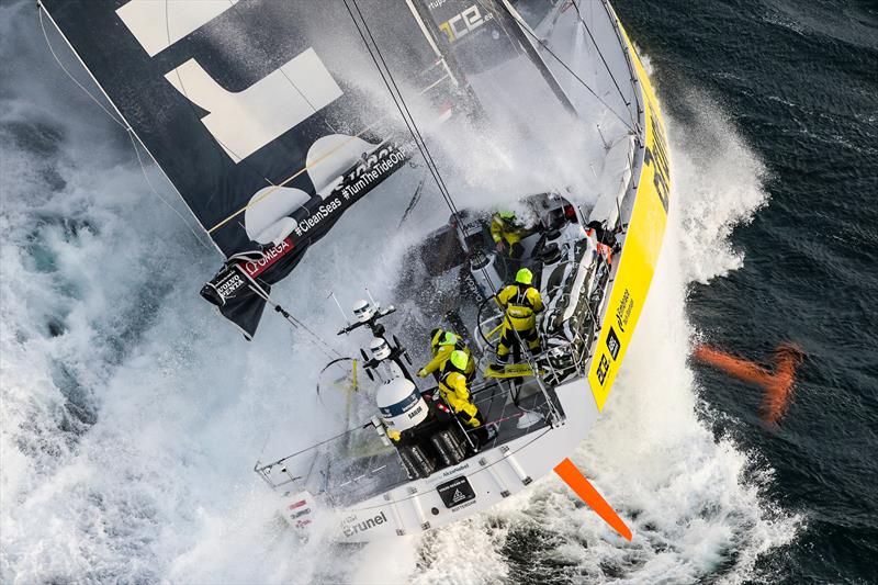 Brunel - Leg 11, from Gothenburg to The Hague, day 03. Heli LIVE as the fleet blast south, eyes set on The Hague. 23 June, . - photo © Ainhoa Sanchez / Volvo Ocean Race