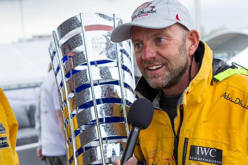 The moment of Volvo Ocean Race victory for Ian Walker - photo © Ian Roman