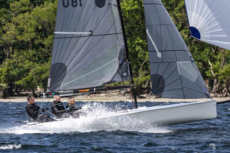 Graham Priestley, Josh Moran & Dylan Noble finish 3rd overall in the 61st Lord Birkett Memorial Trophy at Ullswater  photo copyright Tim Olin / www.olinphoto.co.uk taken at Ullswater Yacht Club and featuring the VX One class