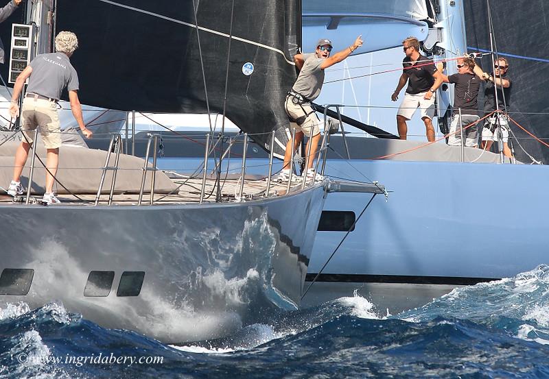 The Wally 80 Tilakkhana spears Ryokan 2 at Les Voiles des St. Tropez - photo © Ingrid Abery / www.ingridabery.com