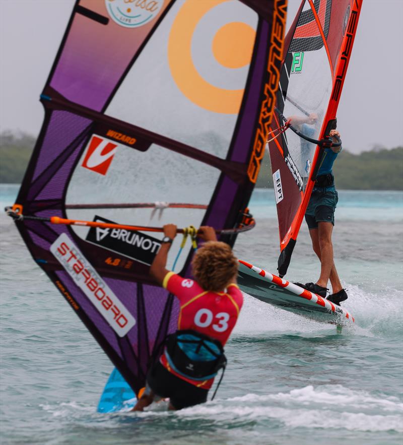 Bodhi Kempen in his heat against Sarah-Quita Offringa - FPT King and Queen of the Caribbean 2023, Day 1 - photo © Freestyle Pro Tour