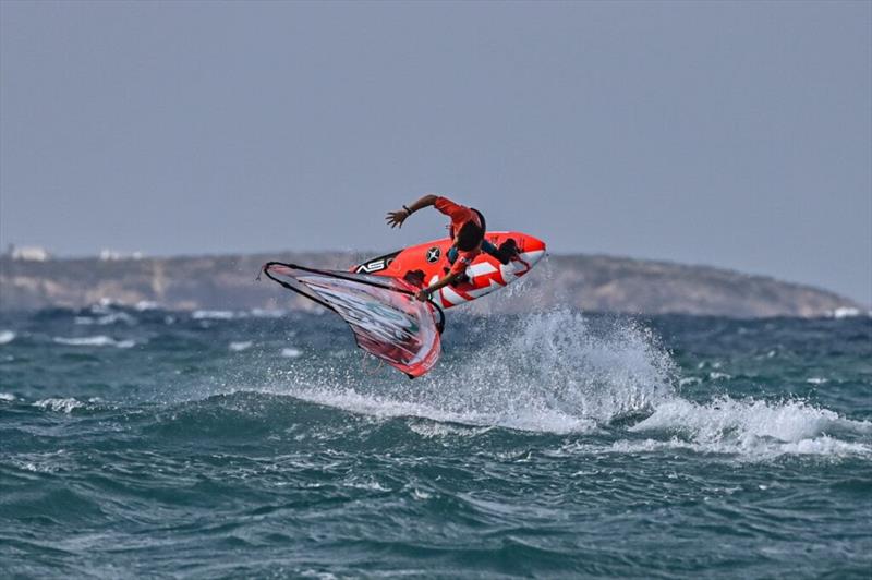 It was impossible to go around Takumi Moriya today - 2024 FPT Naxos photo copyright PROtography Official taken at  and featuring the Windsurfing class