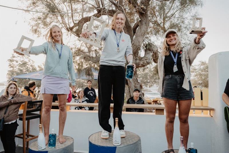 The 2024 Women's European Freestyle podium. From the left: Lisa Kloster, Maaike Huvermann and Elena Dominick - 2024 FPT Naxos - photo © PROtography Official