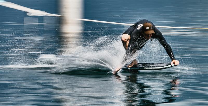 Mastering the foil without the wing - Pascucci WingFoil Racing World Cup Campione del Garda 2023, Day 1 - photo © IWSA media / Robert Hajduk