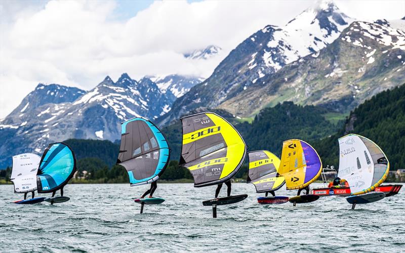 High altitude racing amongst the snowy mountains of Switzerland - 2024 Formula Wing European Championships - photo © IWSA media / Sailing Energy