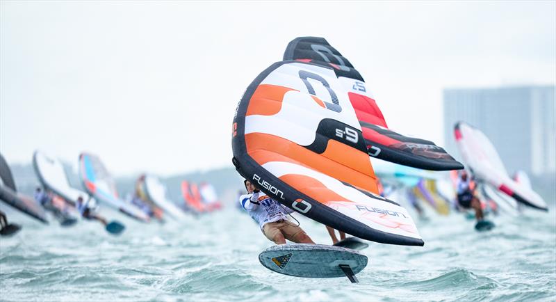 Kamil Manowiecki believes he's getting close to world beating - 2024 WingFoil Racing World Cup China, Day 3 photo copyright IWSA media / Robert Hajduk taken at  and featuring the Wing Foil class