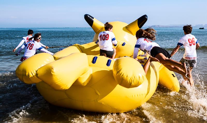 All aboard the Good Ship Pikachu! - 2024 WingFoil Racing World Cup China Day 5 photo copyright IWSA media / Robert Hajduk taken at  and featuring the Wing Foil class