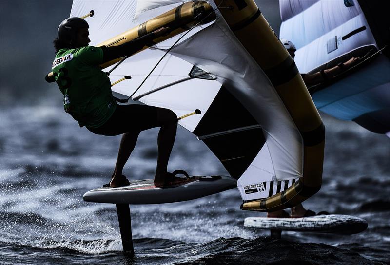 2024 Wingfoil Racing World Cup - Cappuzzo going fast in Cagliari photo copyright IWSA media / Robert Hajduk taken at  and featuring the Wing Foil class