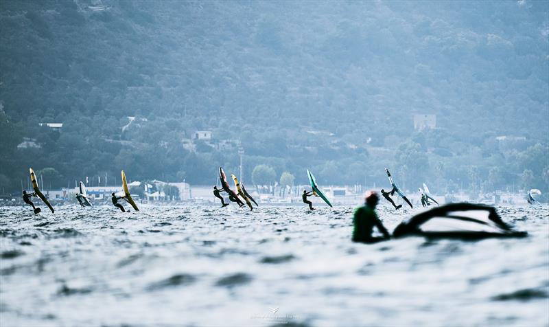 Men completed two races despite many falling off foil - 2024 Wingfoil Racing World Cup Italy  photo copyright IWSA media / Robert Hajduk taken at  and featuring the Wing Foil class