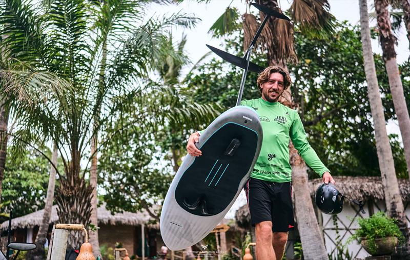 Bastien Escofet with his Gong board - 2024 WingFoil Racing World Cup Brazil - photo © IWSA media/ Robert Hajduk