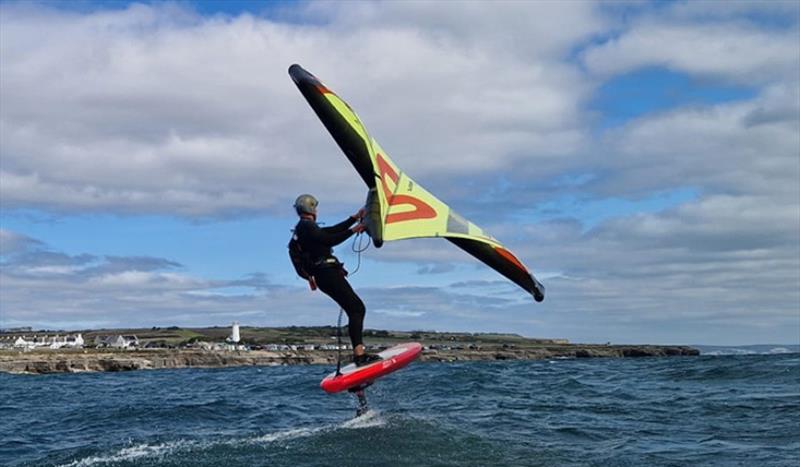 Steve Bowen on his quest to wingfoil around Britain photo copyright RYA taken at RYA Dinghy Show and featuring the Wing Foil class