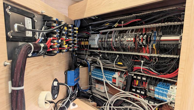 The electrical systems in a modern cruising yacht are inherently complex and need to be carefully arranged and labelled - photo © Mark Jardine