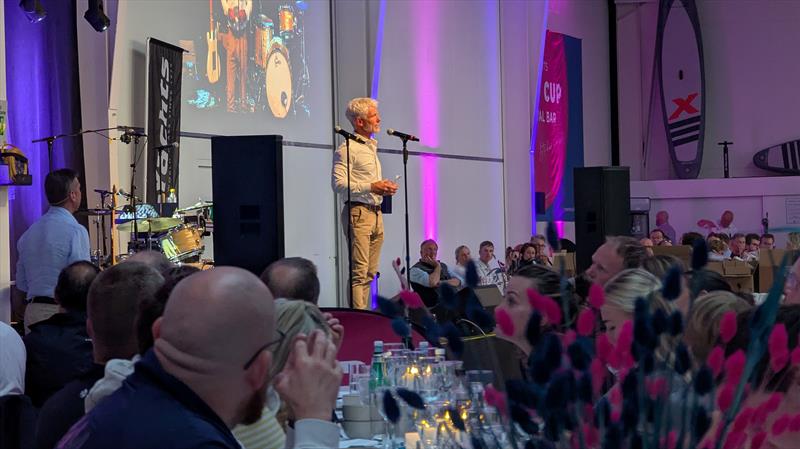 Torben Kornum talks during the Gala Dinner at the X-Yachts Gold Cup Festival 2025 - photo © Mark Jardine