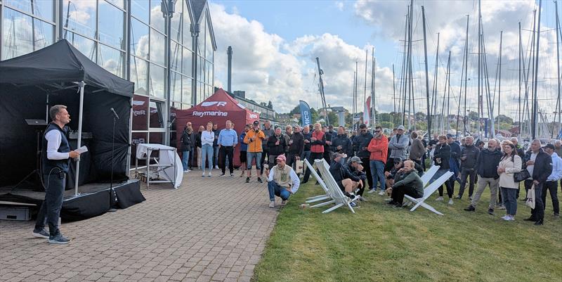Kræn Nielsen talks during the opening evening of the X-Yachts Gold Cup Festival 2025 - photo © Mark Jardine