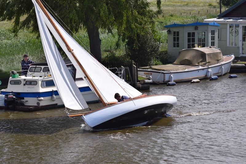 Yare & Bure 30 Scarce Copper on the way to Potter Heigham Bridge during the 61st Yachtmaster Insurance Three Rivers Race photo copyright Holly Hancock taken at Horning Sailing Club and featuring the Yare & Bure One Design class