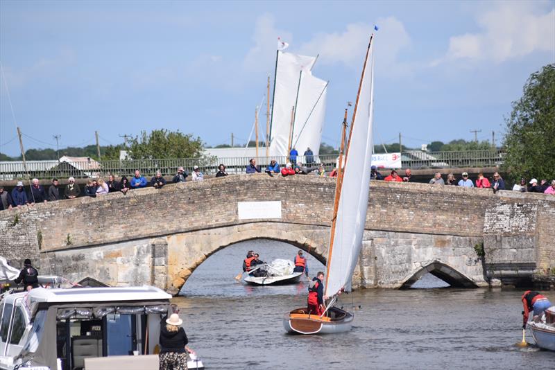 Going under the Bridge during the 61st Yachtmaster Insurance Three Rivers Race photo copyright Holly Hancock taken at Horning Sailing Club and featuring the Yare & Bure One Design class