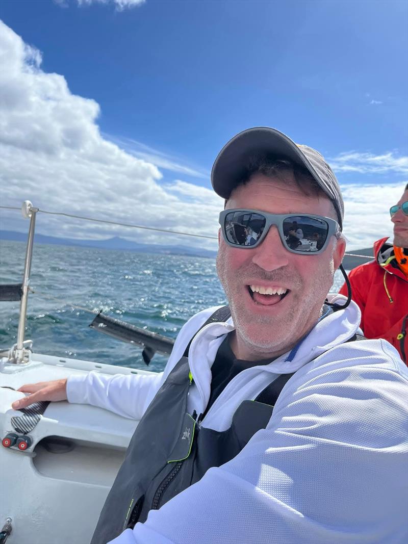 Justin Hickey loving his time on the water - photo © Rob Cumine